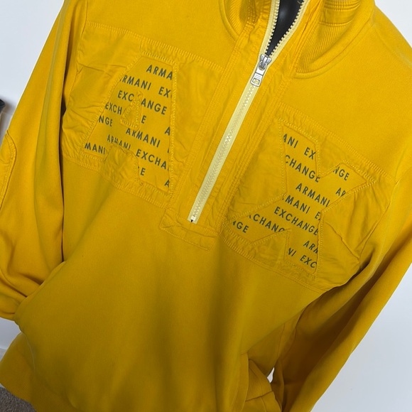 Armani Exchange Yellow Half-Zip Pullover - Picture 4 of 11